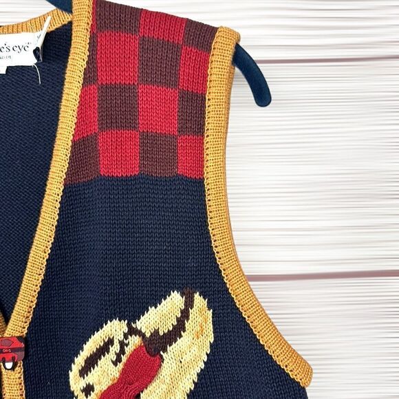 Vintage The Eagle's Eye Women’s Cotton Blend Sweater Vest Purses Hats Boots L - Picture 3 of 14